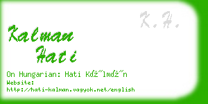 kalman hati business card